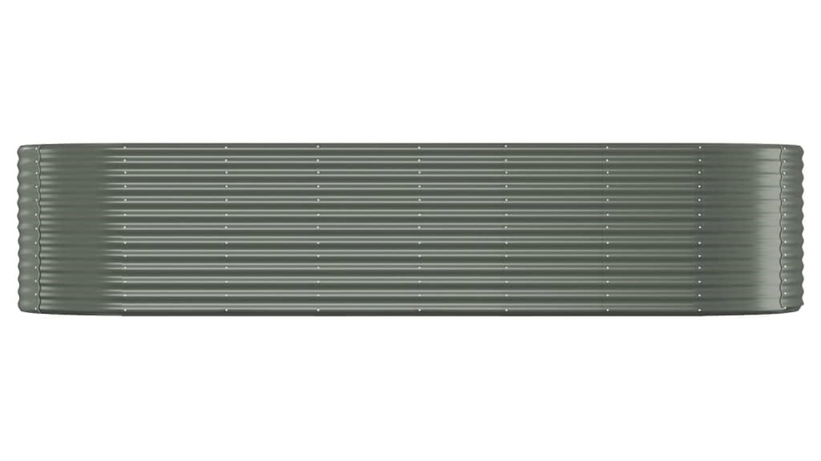 vidaXL Powder-coated Steel  Grey Garden Planter - Small