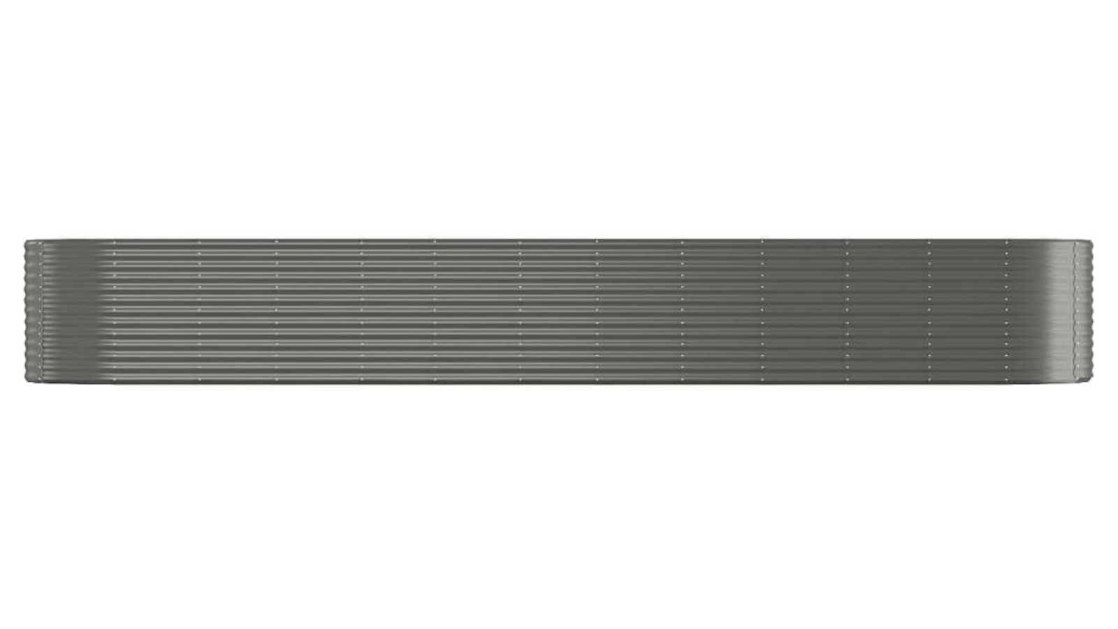vidaXL Powder-coated Steel Grey Garden Planter - Large