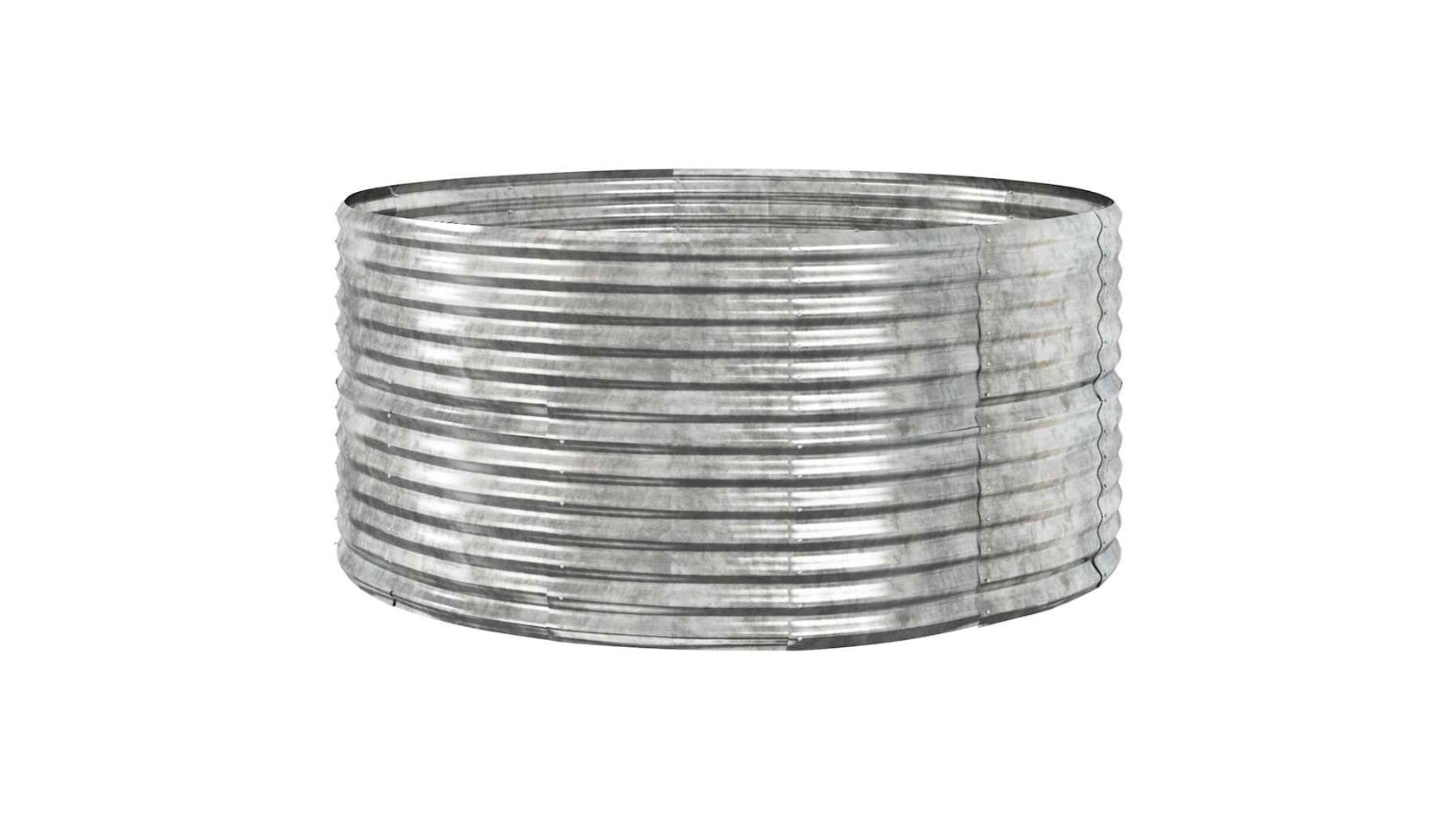 vidaXL Silver Galvanised Steel 140 x 140 x 68cm Garden Raised Bed