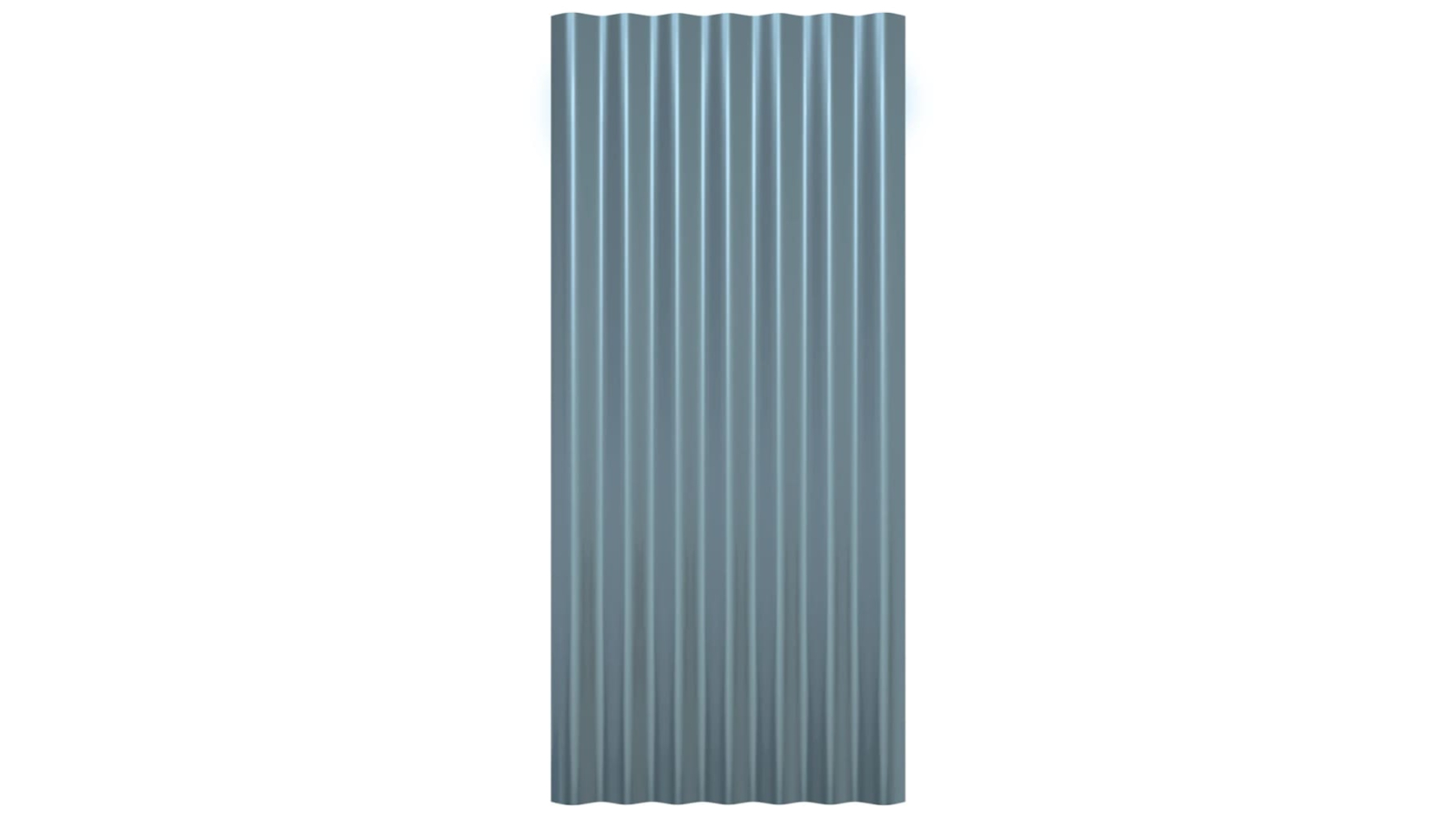 vidaXL 12 Piece Grey Galvanised Steel 80 x 36cm Roof Panel