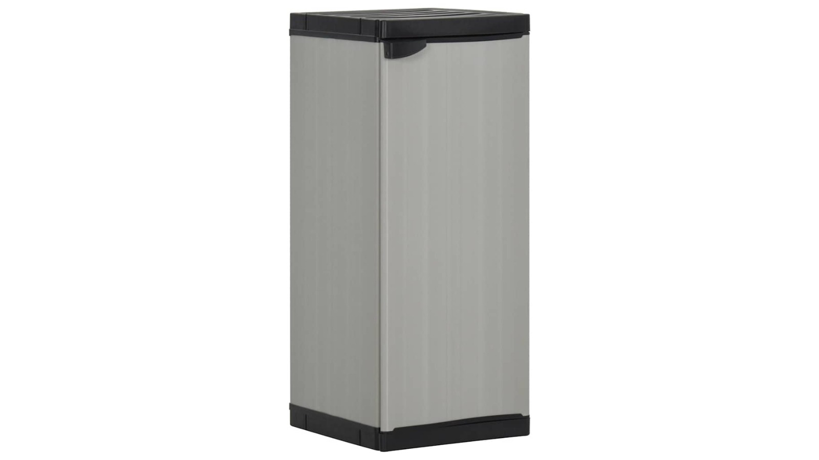 vidaXL Grey/Black Garden Storage Cabinet with Shelf - 35 x 40 x 85cm