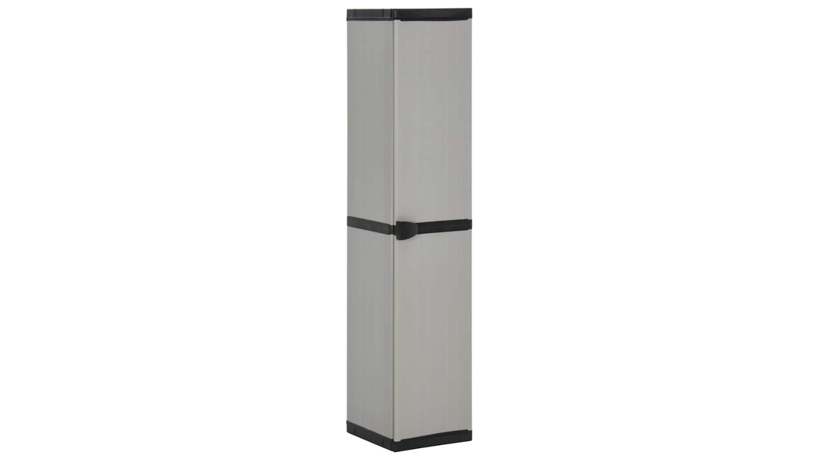 vidaXL Grey/Black Garden Storage Cabinet with 3-Shelf - 35 x 40 x 168cm