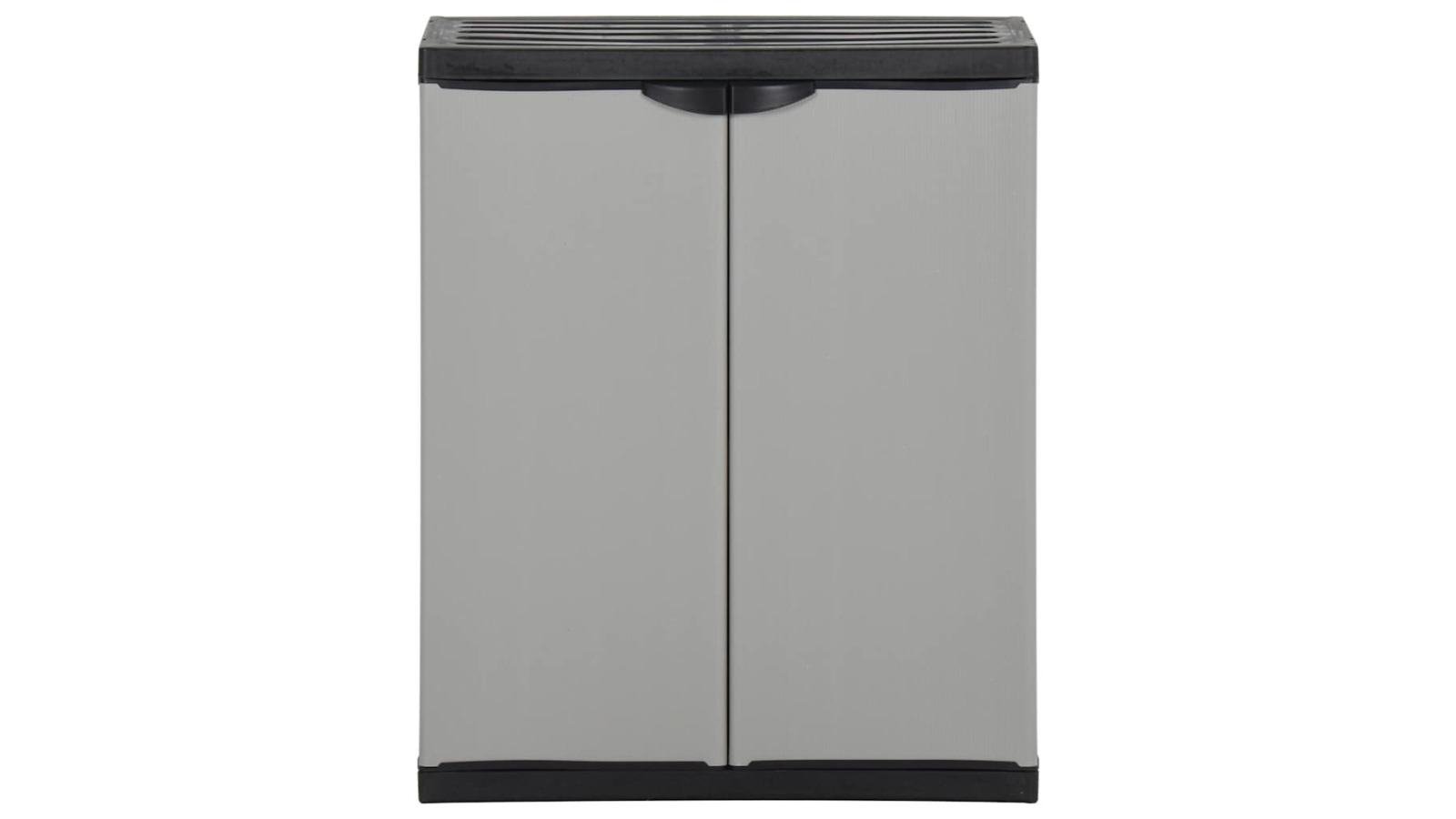 vidaXL Grey/Black PP 68 x 40 x 85cm Garden Waste Cabinet