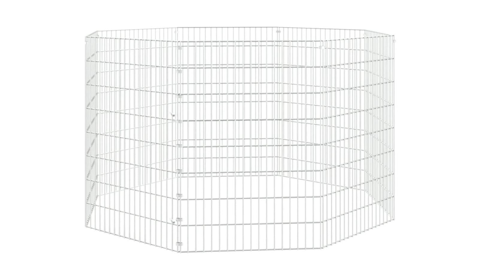 vidaXL Galvanised Iron 8-Panel Free Range Animal Enclosure - 54 x 80cm