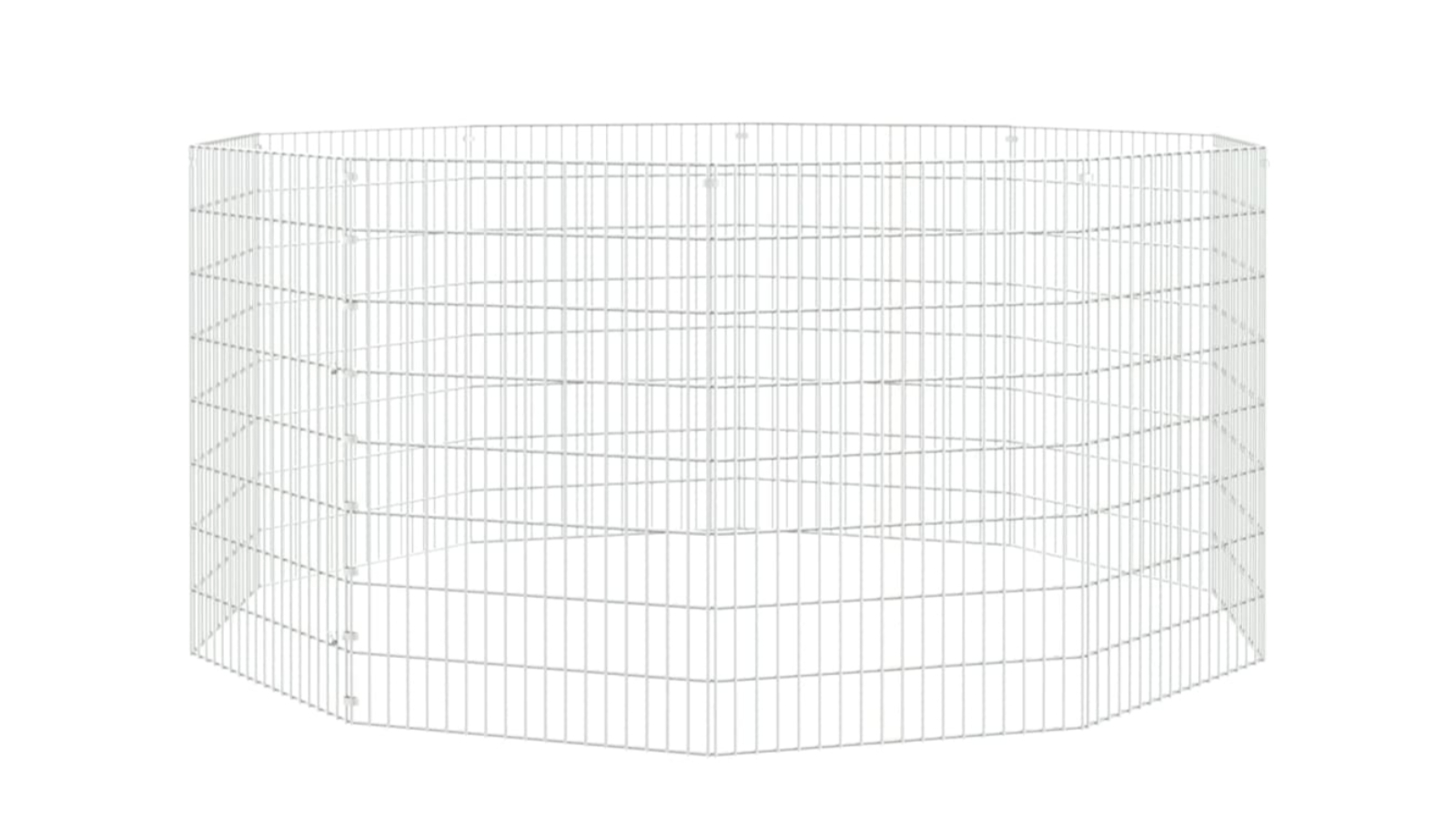 vidaXL Galvanised Iron 10-Panel Free Range Animal Enclosure - 54 x 80cm