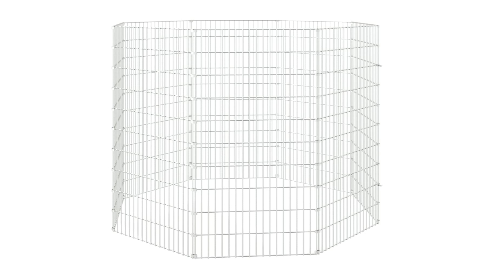 vidaXL 54 x 100cm Galvanised Iron 8-Panel Free-Range Animal Enclosure