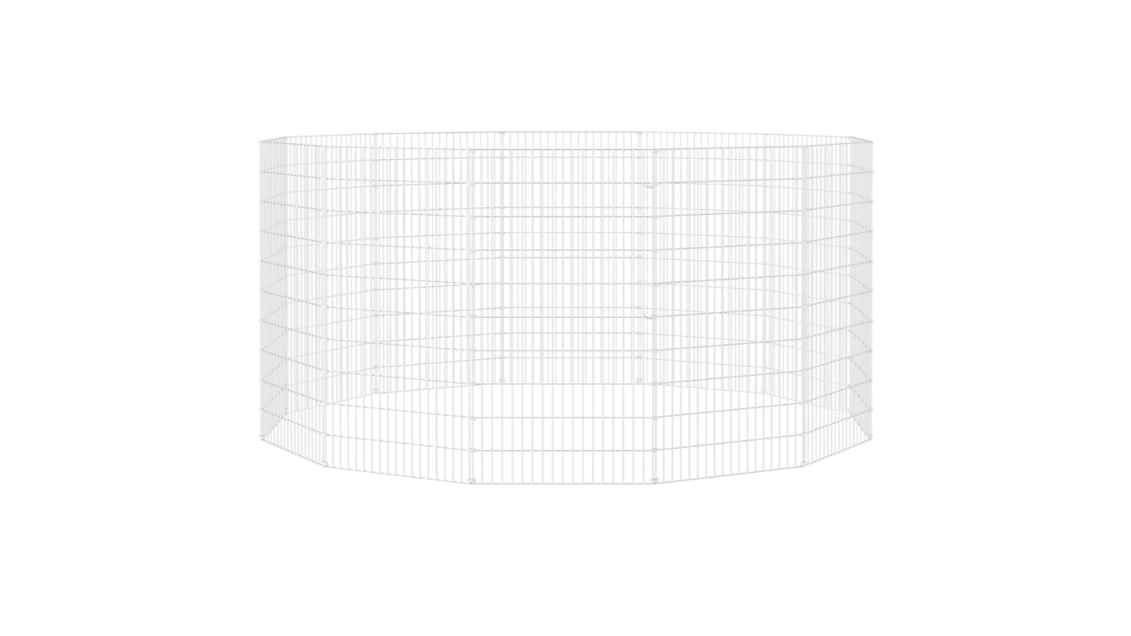 vidaXL 54 x 100cm Galvanised Iron 12-Panel Free-Range Animal Enclosure