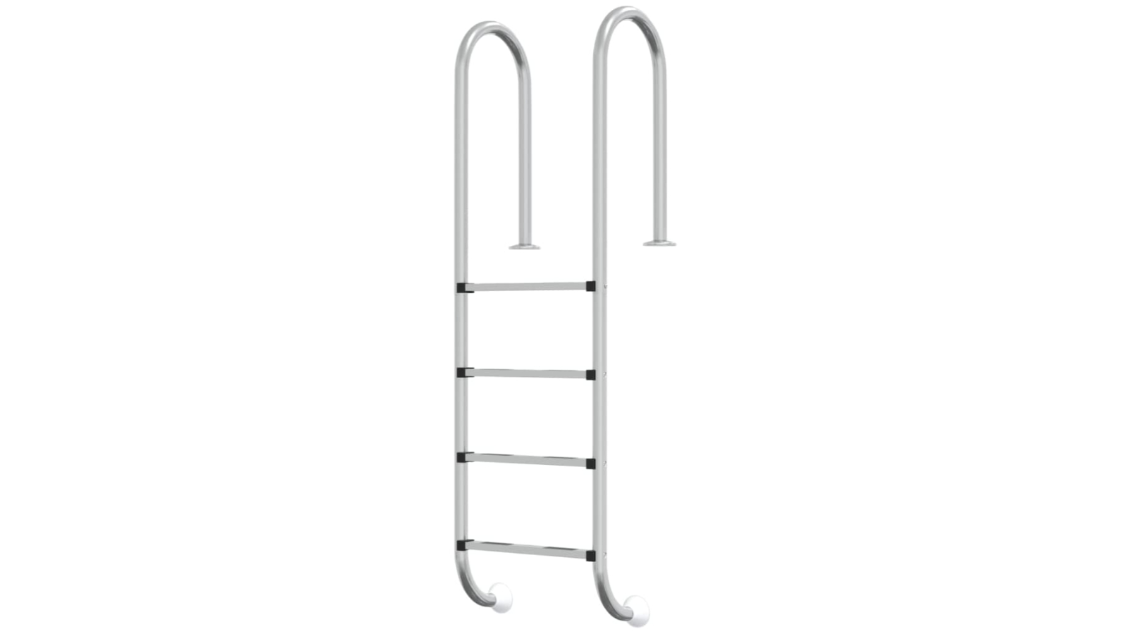 vidaXL 304 Stainless Steel Silver Pool Ladder - 54 x 38 x 184.5cm