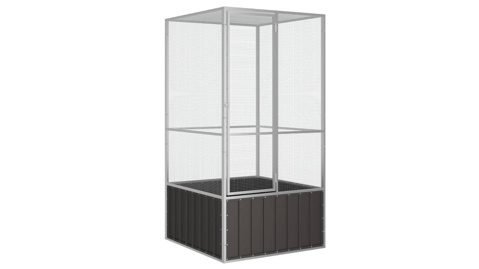 vidaXL Anthracite Bird Cage - 111 x 107 x 211.5cm
