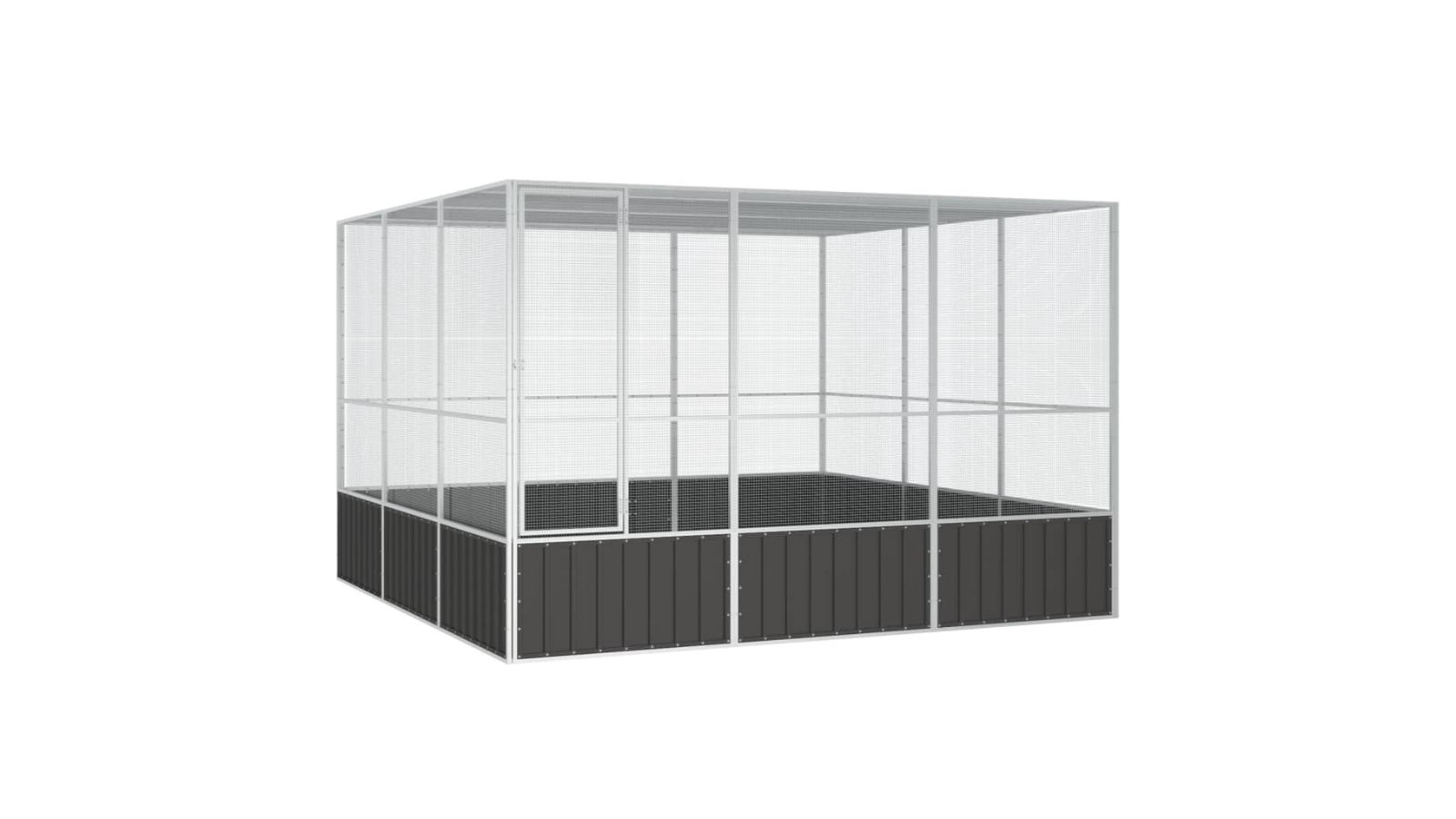 vidaXL Anthracite Bird Cage - 02.5 x 324.5 x 211.5cm
