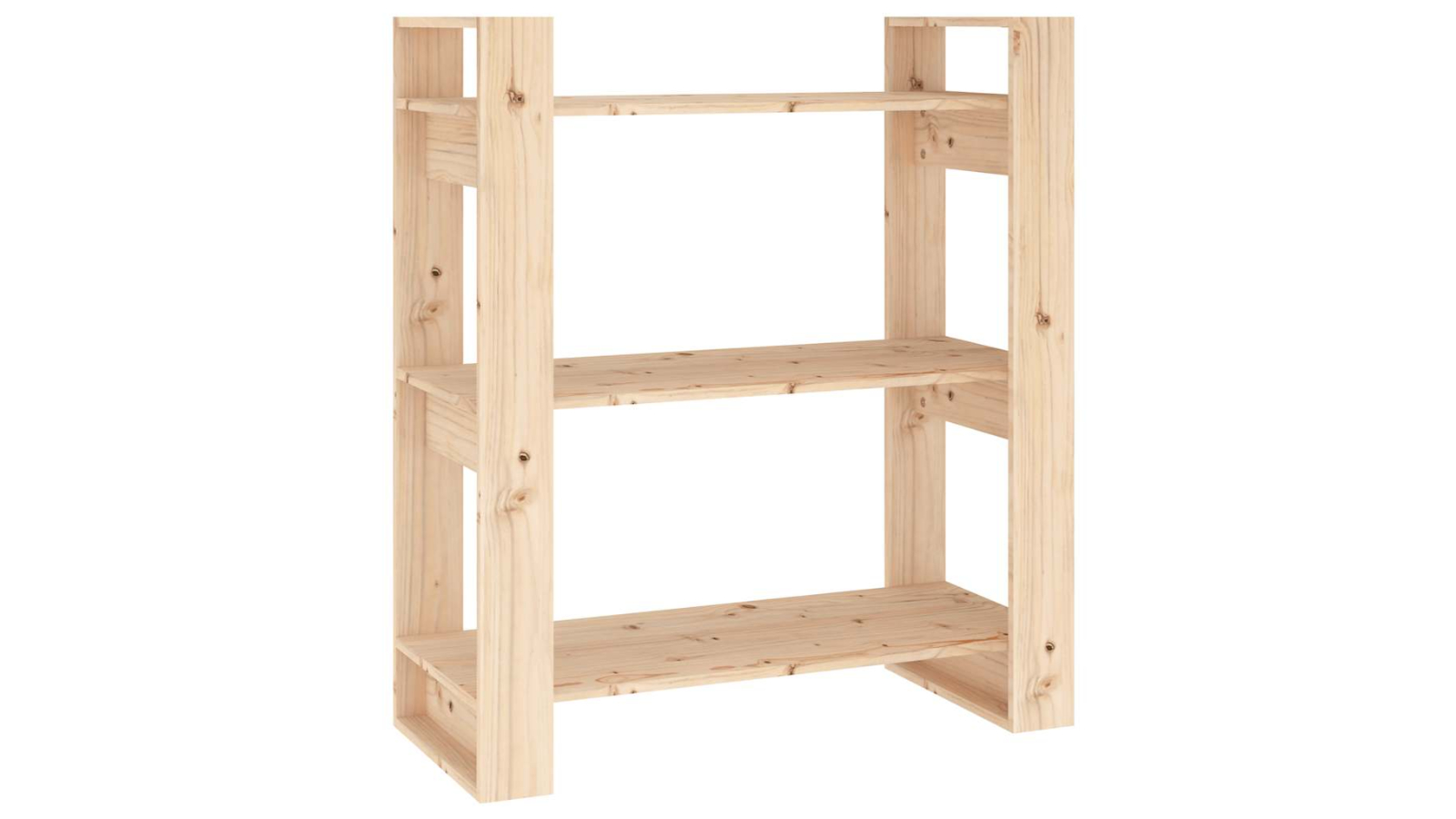 vidaXL Solid Pine Wood 80 x 35 x 91cm Book Cabinet/Room Divider