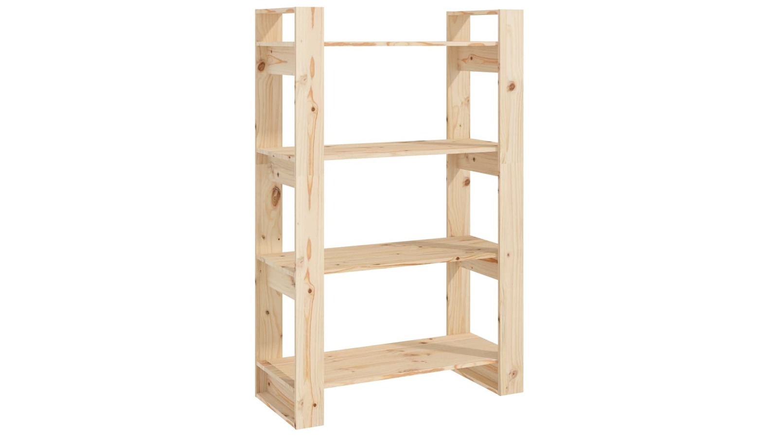 vidaXL Solid Pine Wood 80 x 35 x 125cm Book Cabinet/Room Divider