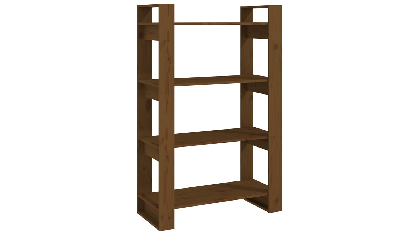vidaXL Honey Brown Solid Wood 80 x 35 x 125cm Book Cabinet/Room Divider