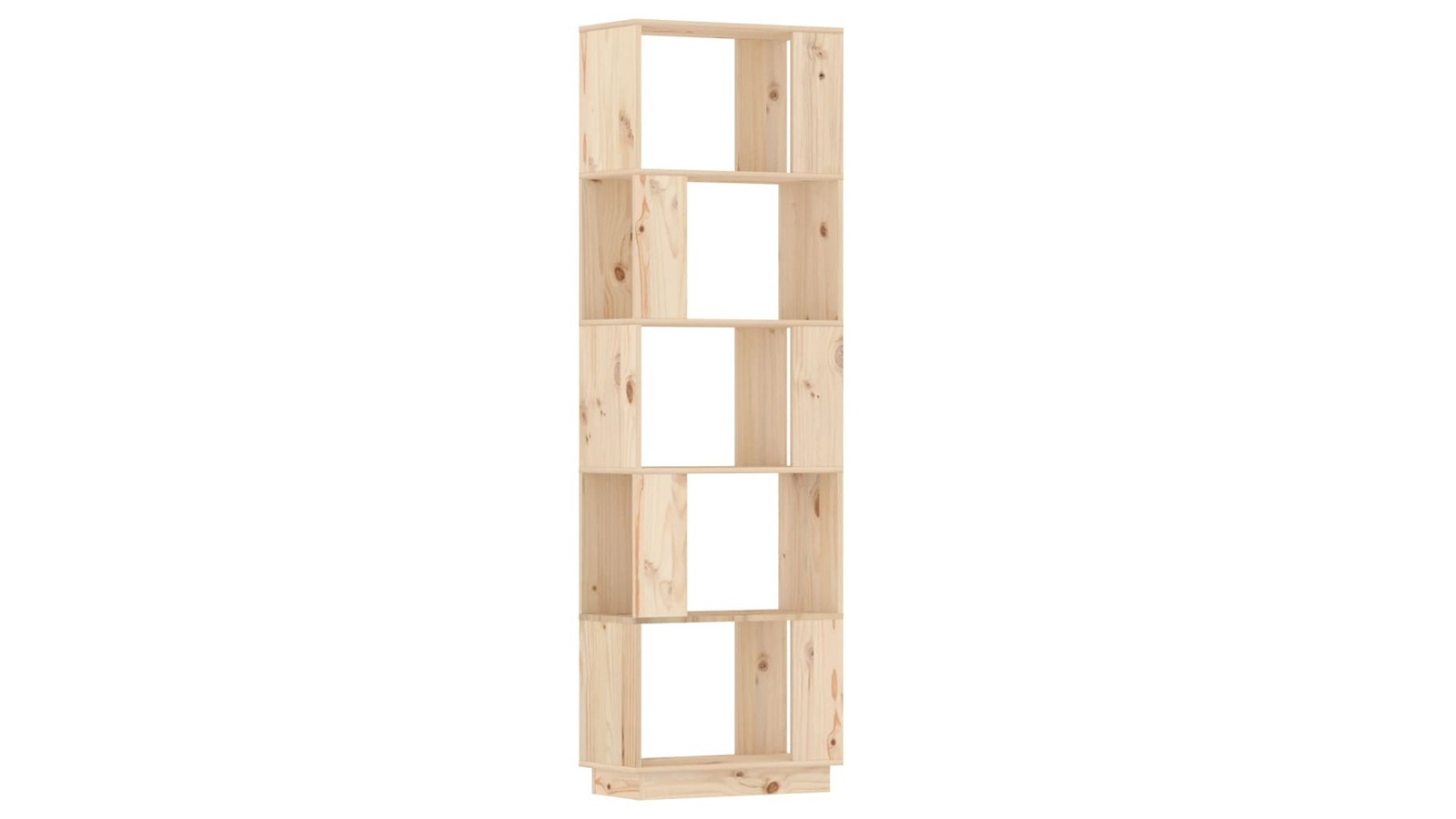 vidaXL Solid Pine Wood 51 x 25 x 163.5cm Book Cabinet/Room Divider