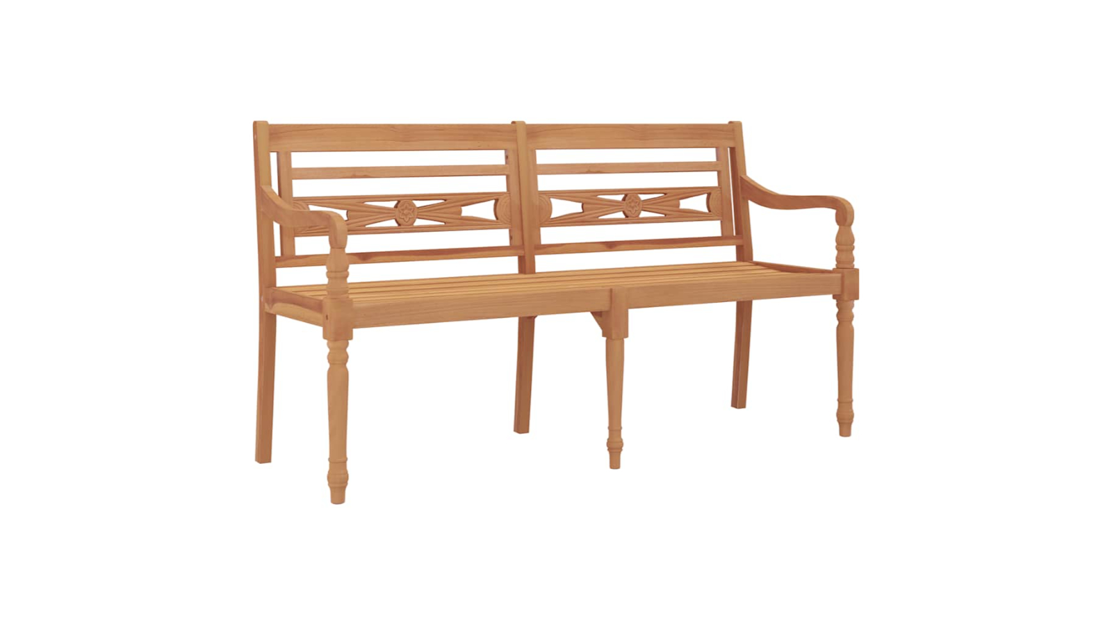 vidaXL Solid Wood Teak 150cm Batavia Bench