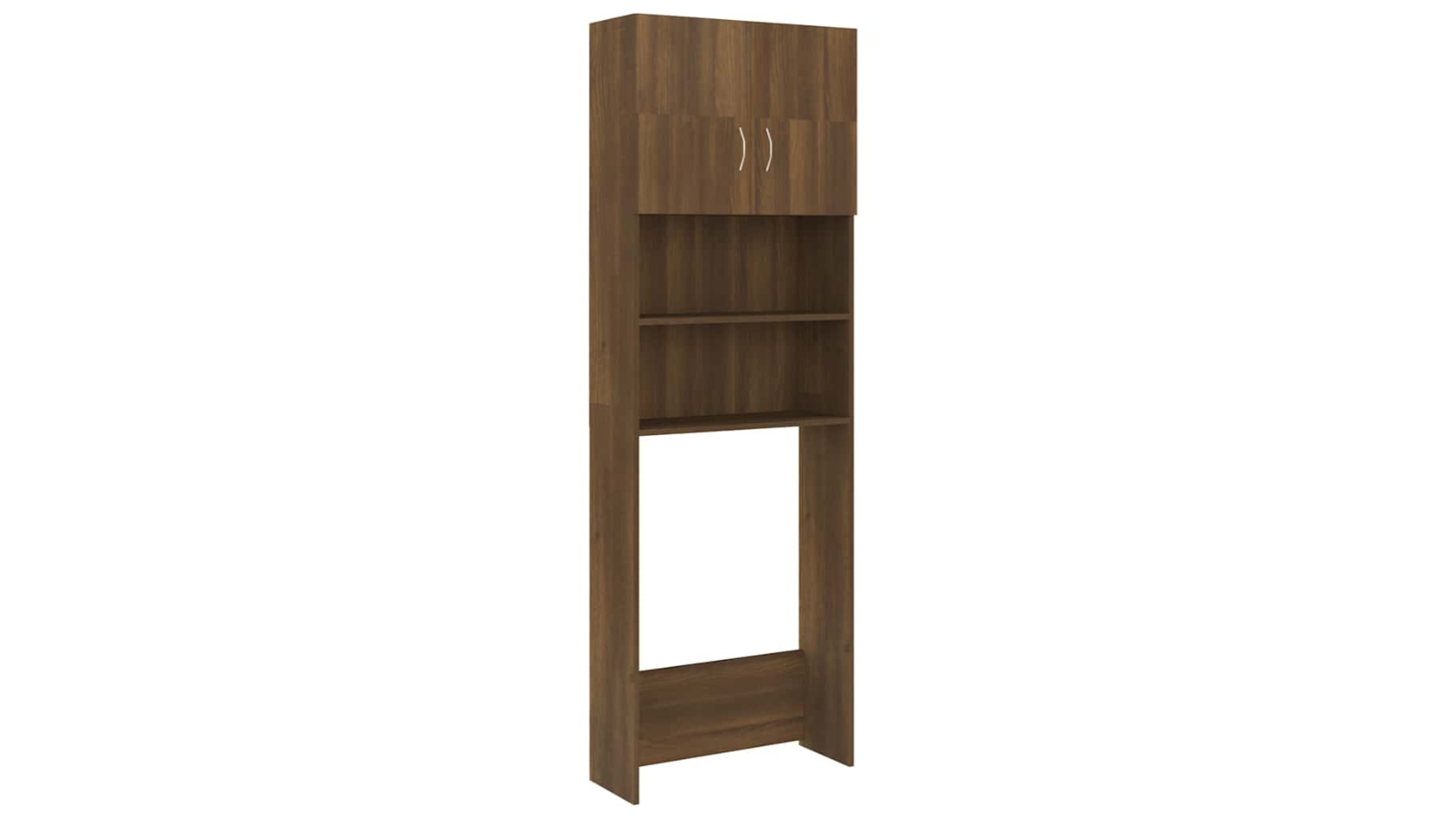vidaXL Brown Oak Washing Machine Cabinet - 64 x 25.5 x 190cm