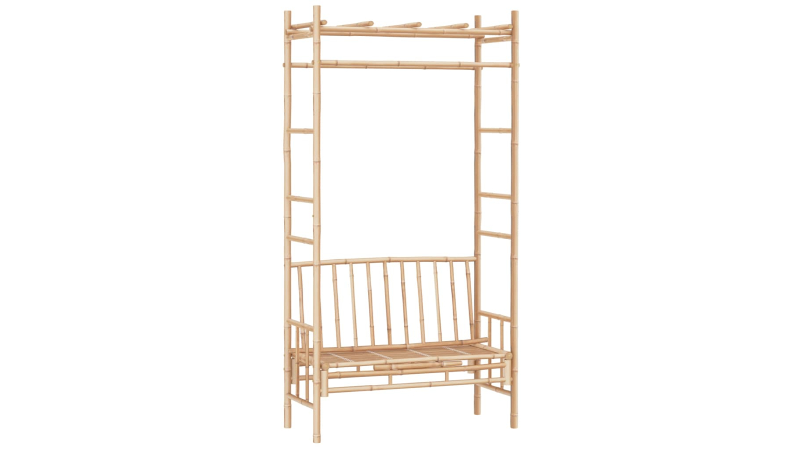 vidaXL Bamboo 116cm Garden Bench with Pergola