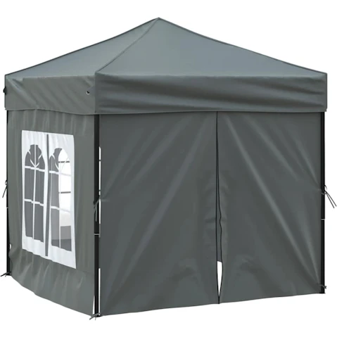 vidaXL 2 x 2metre Folding Party Tent with Sidewall - Anthracite