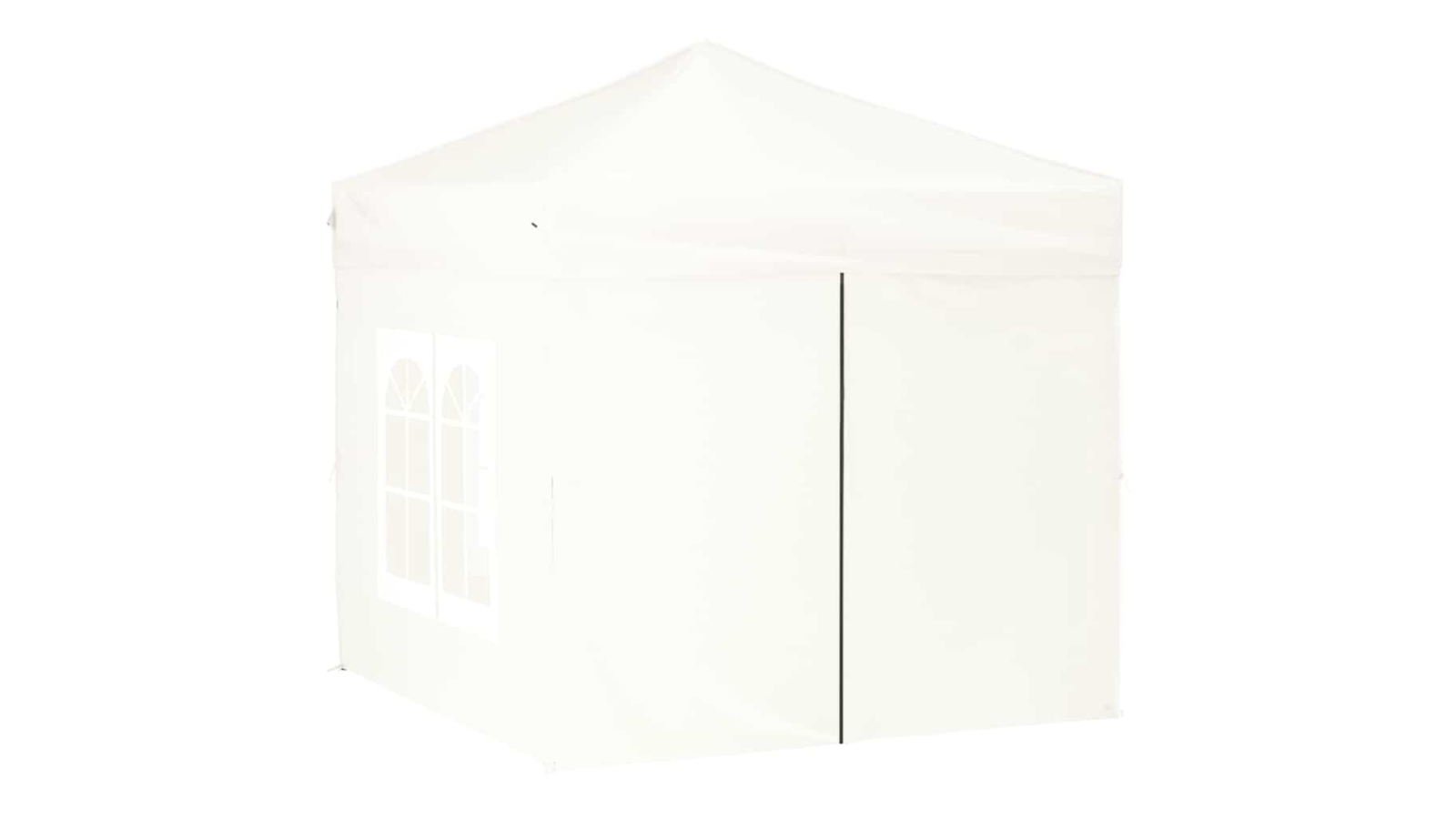 vidaXL White Folding Party Tent with Sidewall - 2 x 2metre
