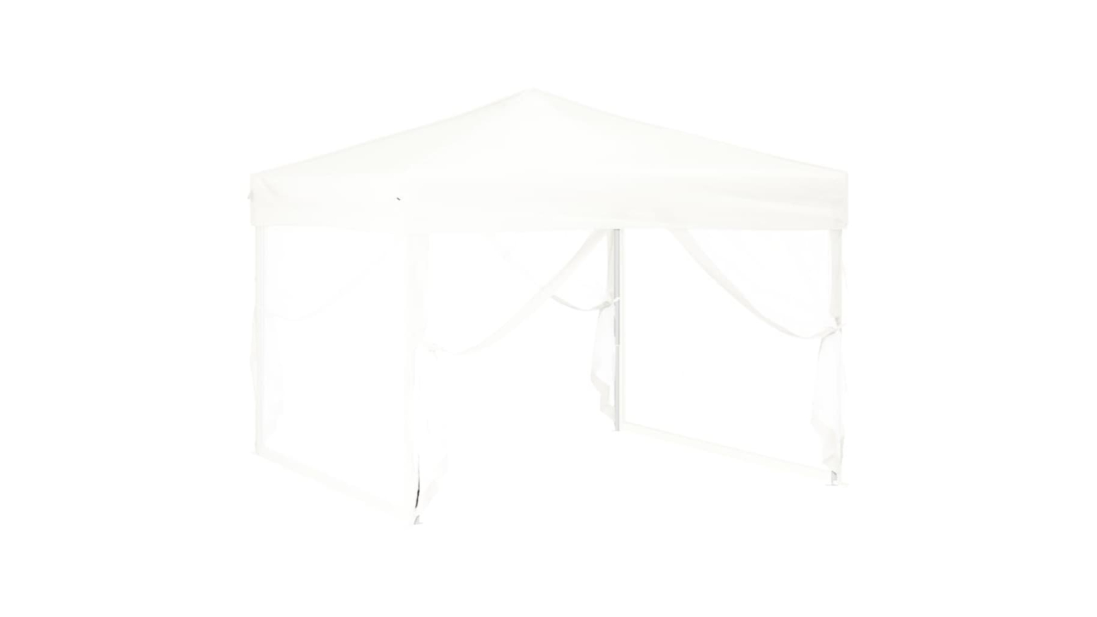 vidaXL Fabric 3 x 3metre Folding Party Tent with Sidewall - White