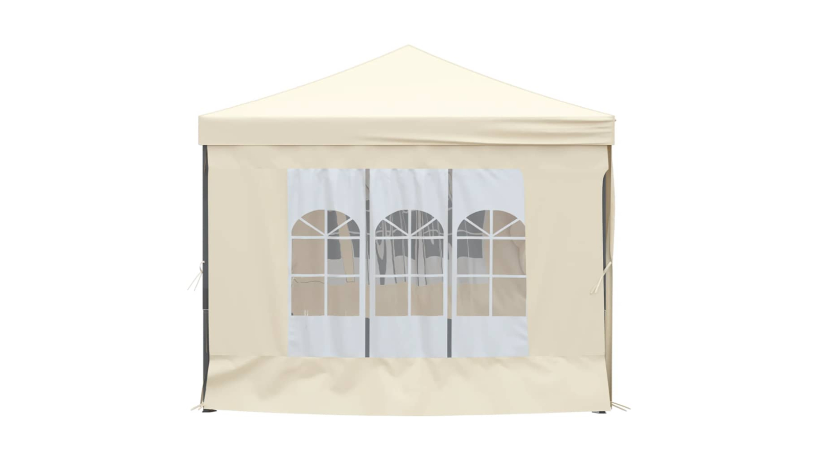 vidaXL Cream Folding Party Tent with Sidewall - 3 x 6metre