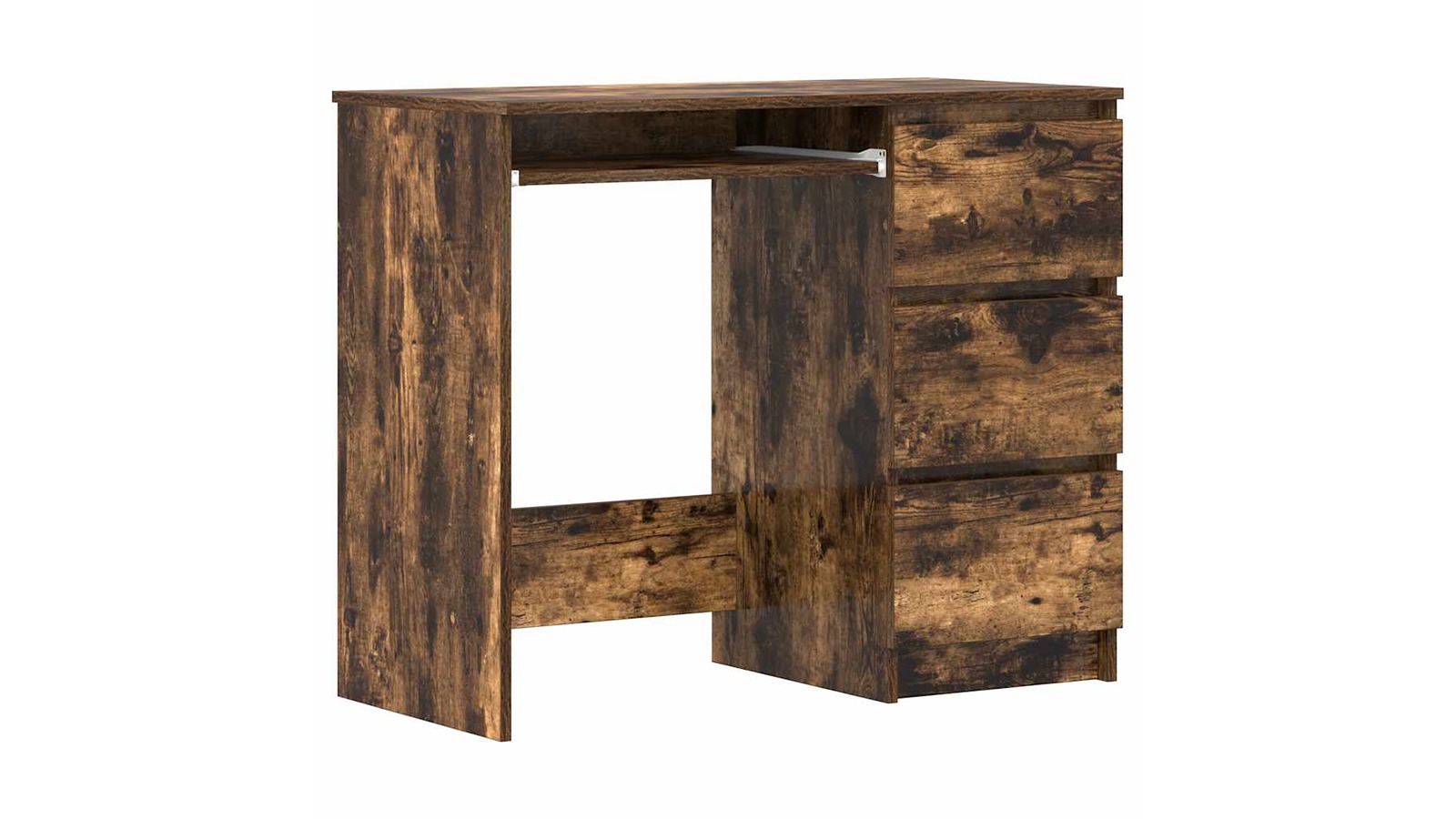 vidaXL Smoked Oak Engineered Wood 90 x 45 x 76cm Desk
