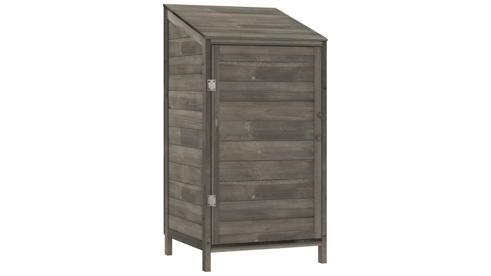 vidaXL 55 x 52 x 112cm Solid Wood Fir Garden Shed - Anthracite