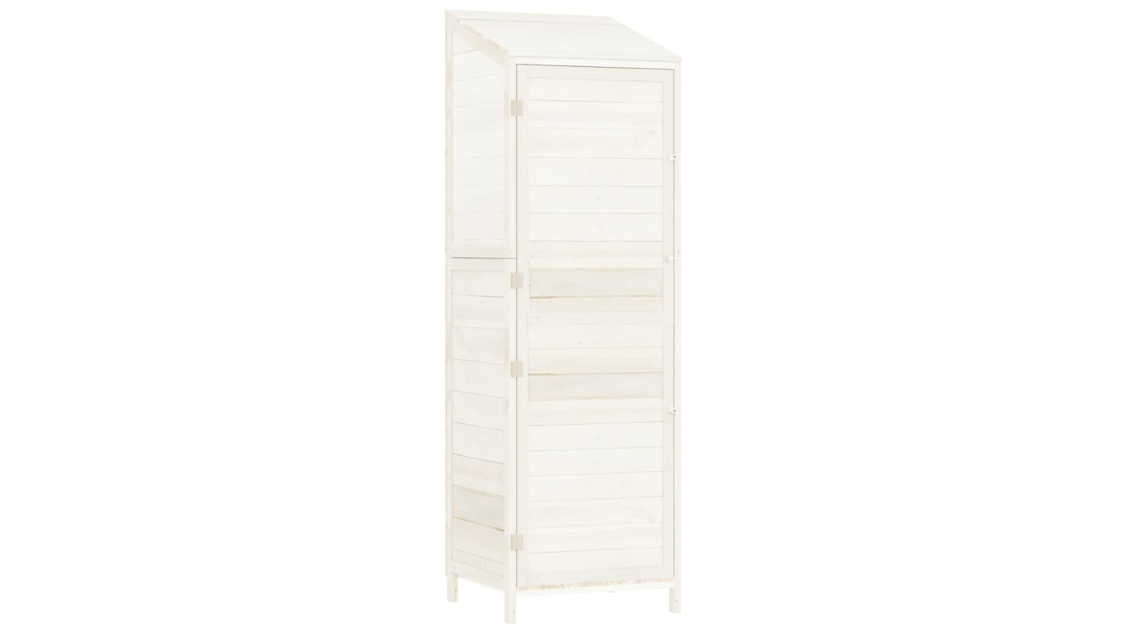 vidaXL 55 x 52 x 174.5cm Solid Wood Fir Garden Shed - White