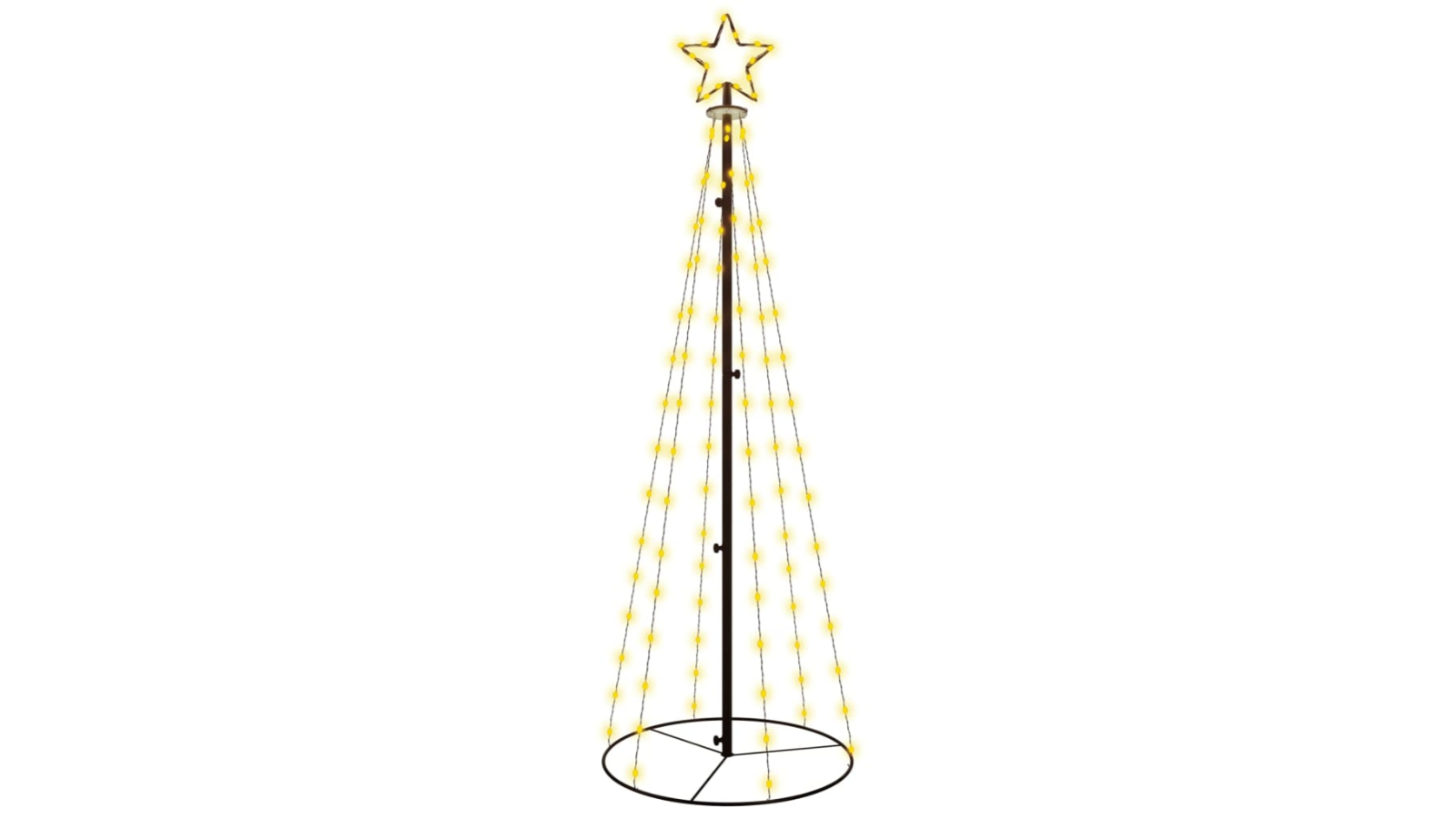 vidaXL Warm White Christmas Cone Tree 108 LED - 70 x 180cm