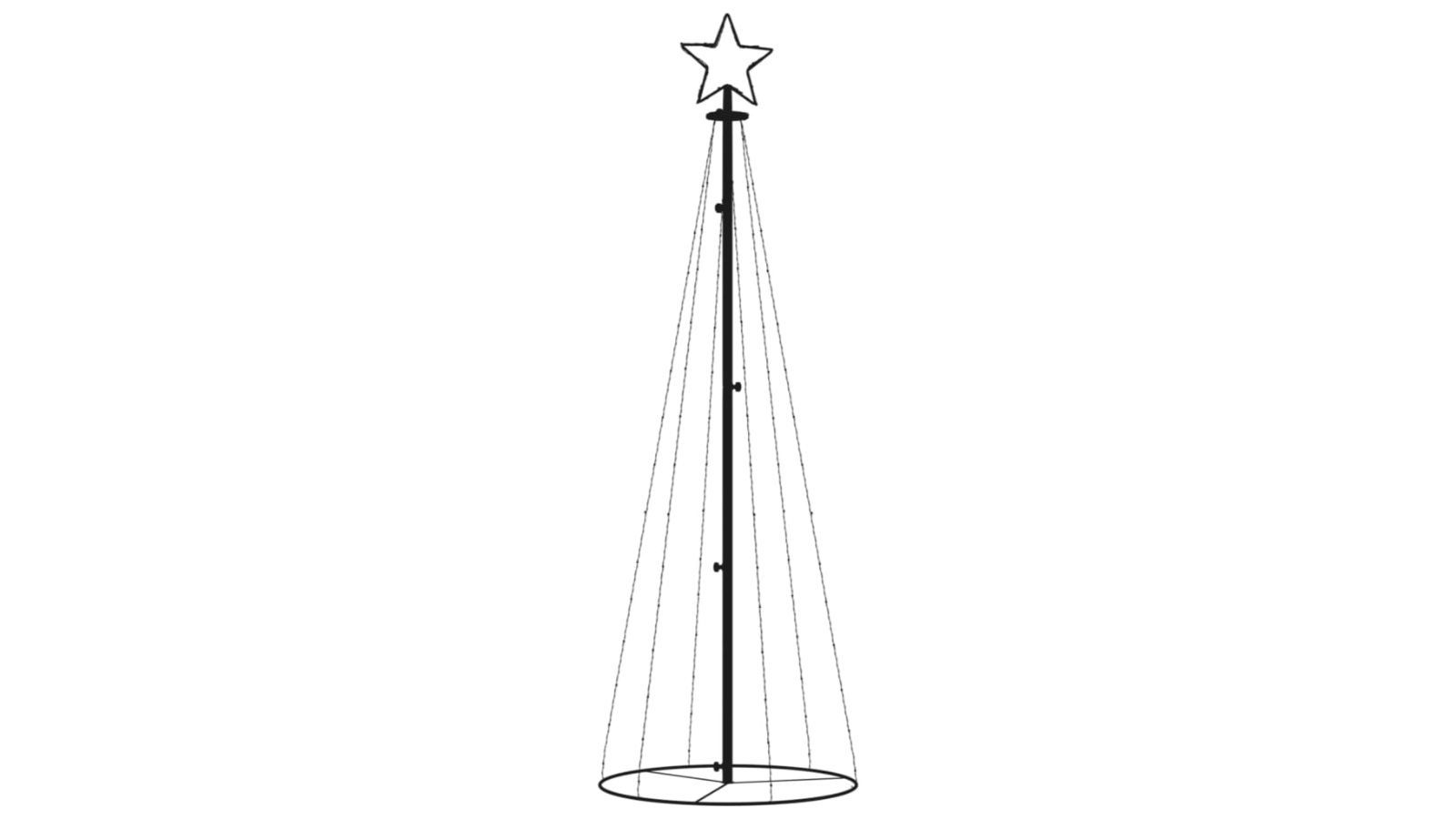 vidaXL Cold White Christmas Cone Tree 108 LED - 70 x 180cm