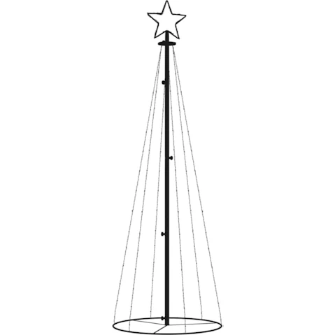 vidaXL Cold White Christmas Cone Tree 108 LED - 70 x 180cm