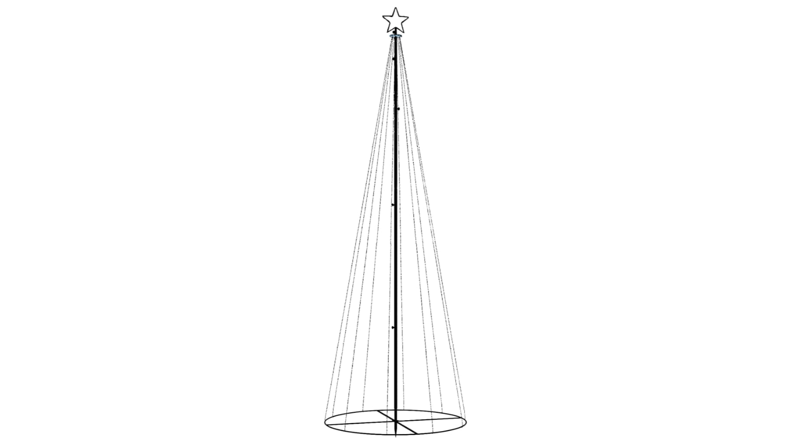vidaXL Cold White Christmas Cone Tree 310 LED - 100 x 300 cm