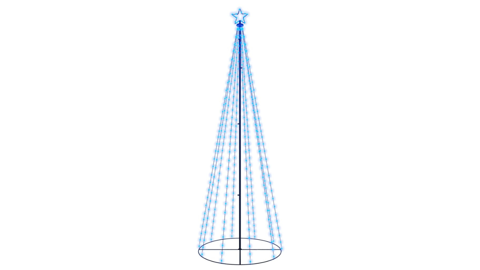 vidaXL Christmas Cone Tree Blue 310 LEDs - 100 x 300cm