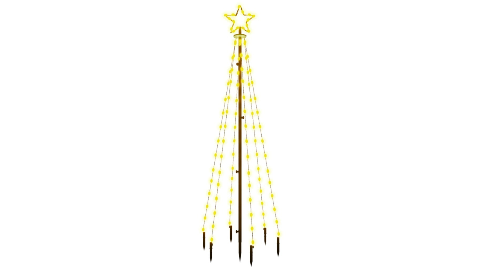 vidaXL Christmas Tree with Spike Warm White 108 LEDs - 180cm