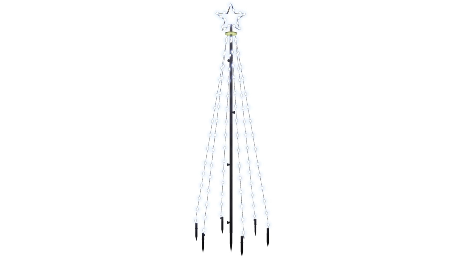 vidaXL Christmas Tree with Spike Cold White 108 LEDs - 180cm