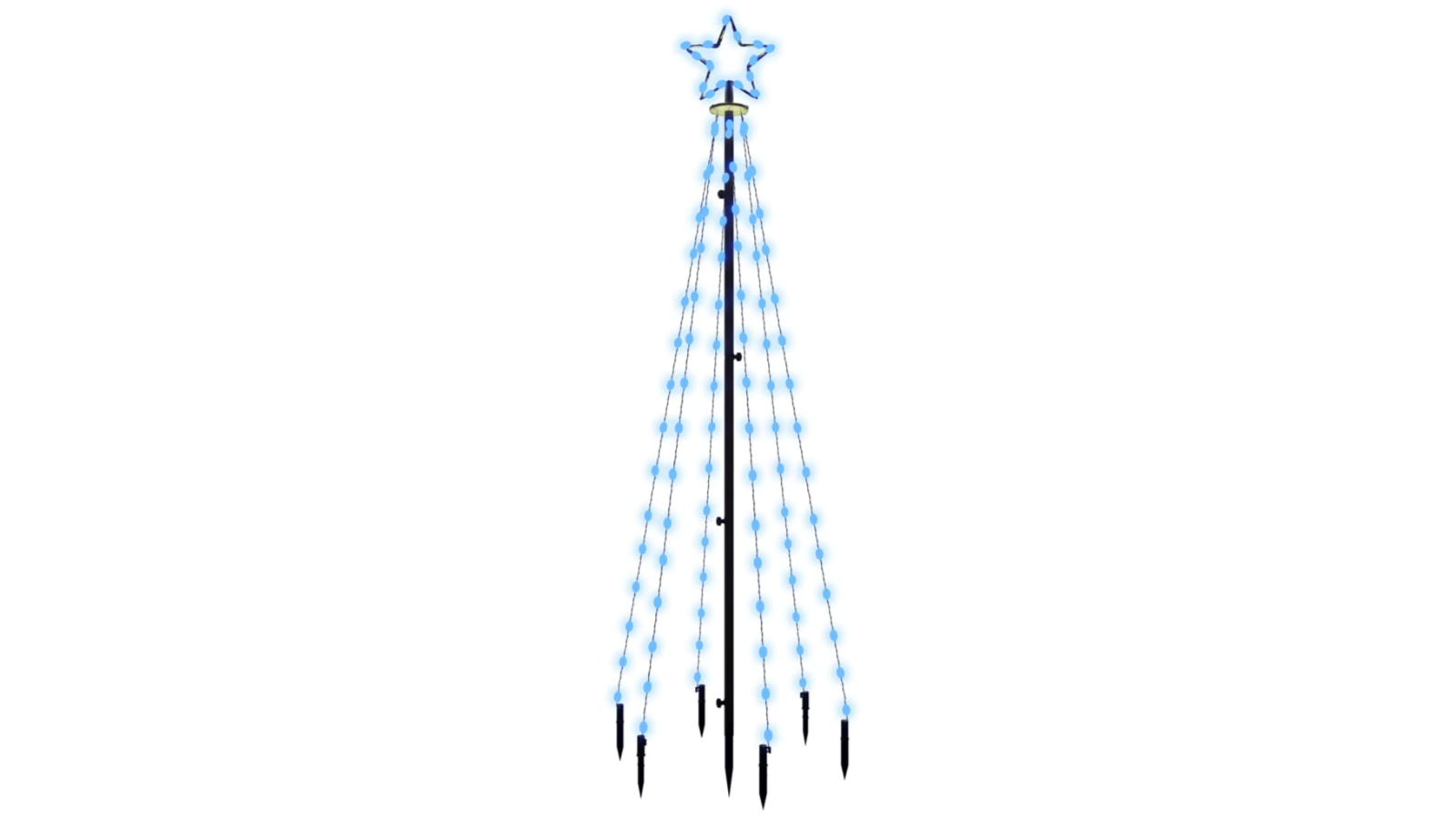 vidaXL Christmas Tree with Spike Blue 108 LEDs - 180cm