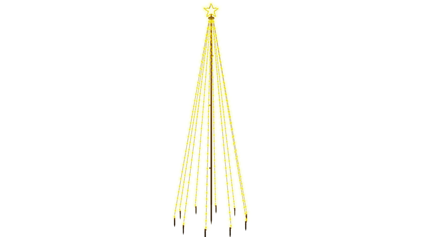 vidaXL Christmas Tree with Spike Warm White 310 LEDs - 300cm