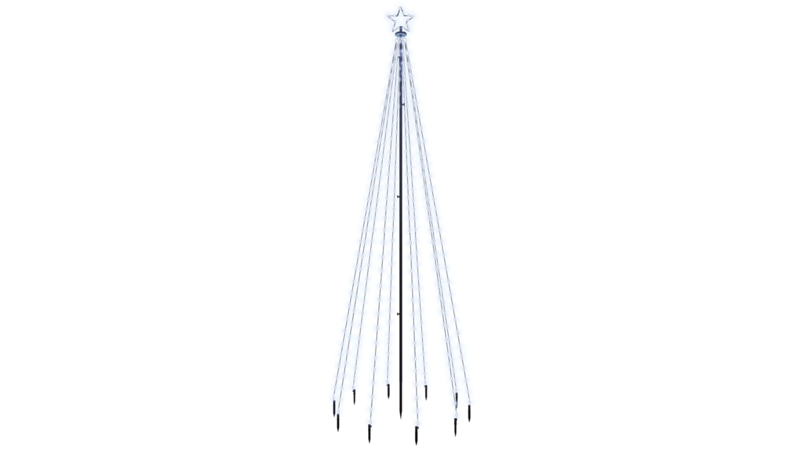 vidaXL Christmas Tree with Spike Cold White 310 LEDs - 300cm