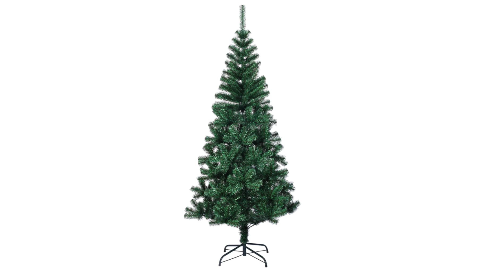 vidaXL Green Artificial Christmas Tree with Iridescent Tips PVC - 210cm
