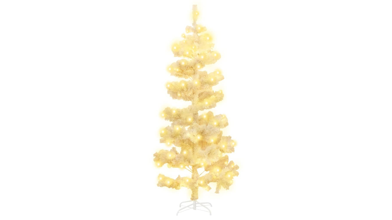 vidaXL Swirl Pre-lit Christmas Tree with Stand White 180cm PVC