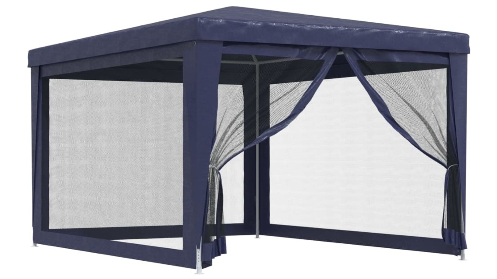vidaXL HDPE 3 x 4metre Party Tent with 4 Mesh Sidewalls - Blue 