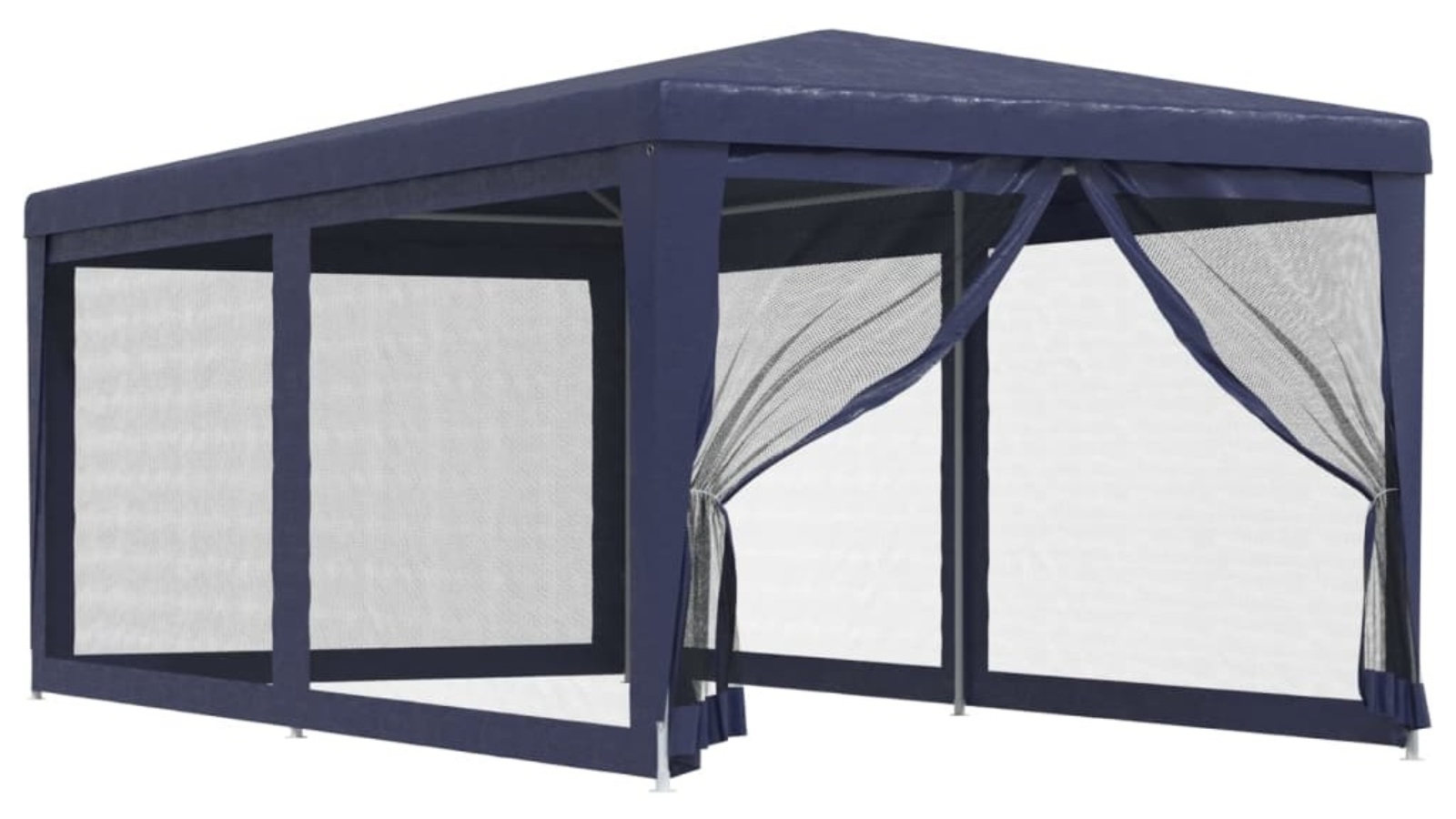 vidaXL HDPE 3 x 6metre Party Tent with 6 Mesh Sidewalls - Blue