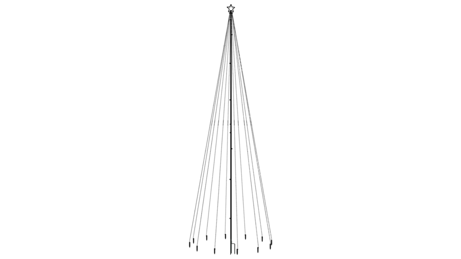 vidaXL Christmas Tree with Spike Blue 732 LEDs - 500cm