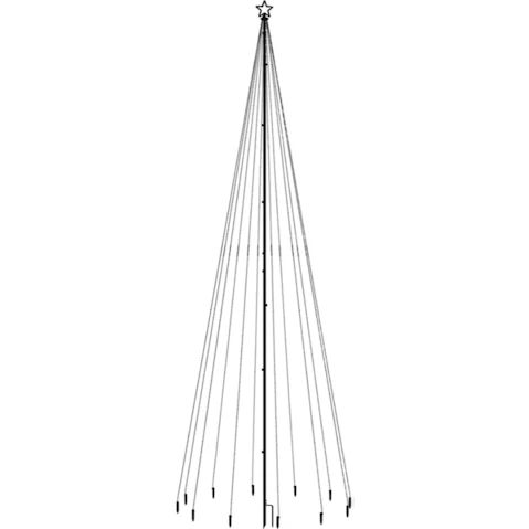 vidaXL Christmas Tree with Spike Blue 732 LEDs - 500cm
