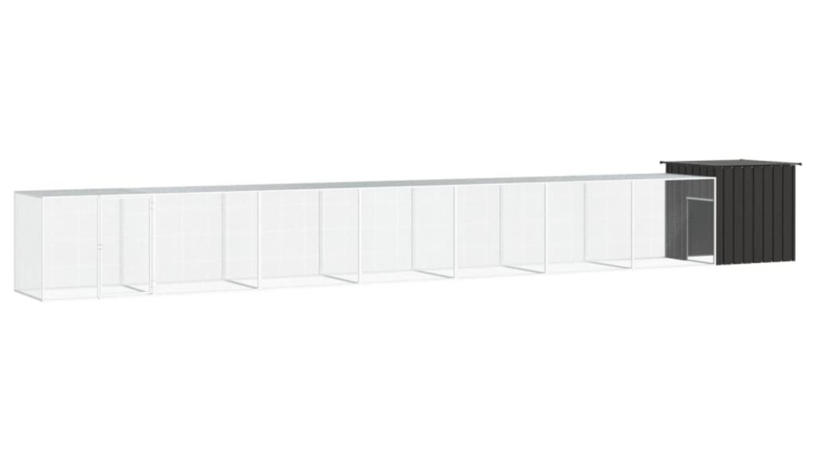 vidaXL Anthracite Chicken Cage - 800 x 91 x 100cm
