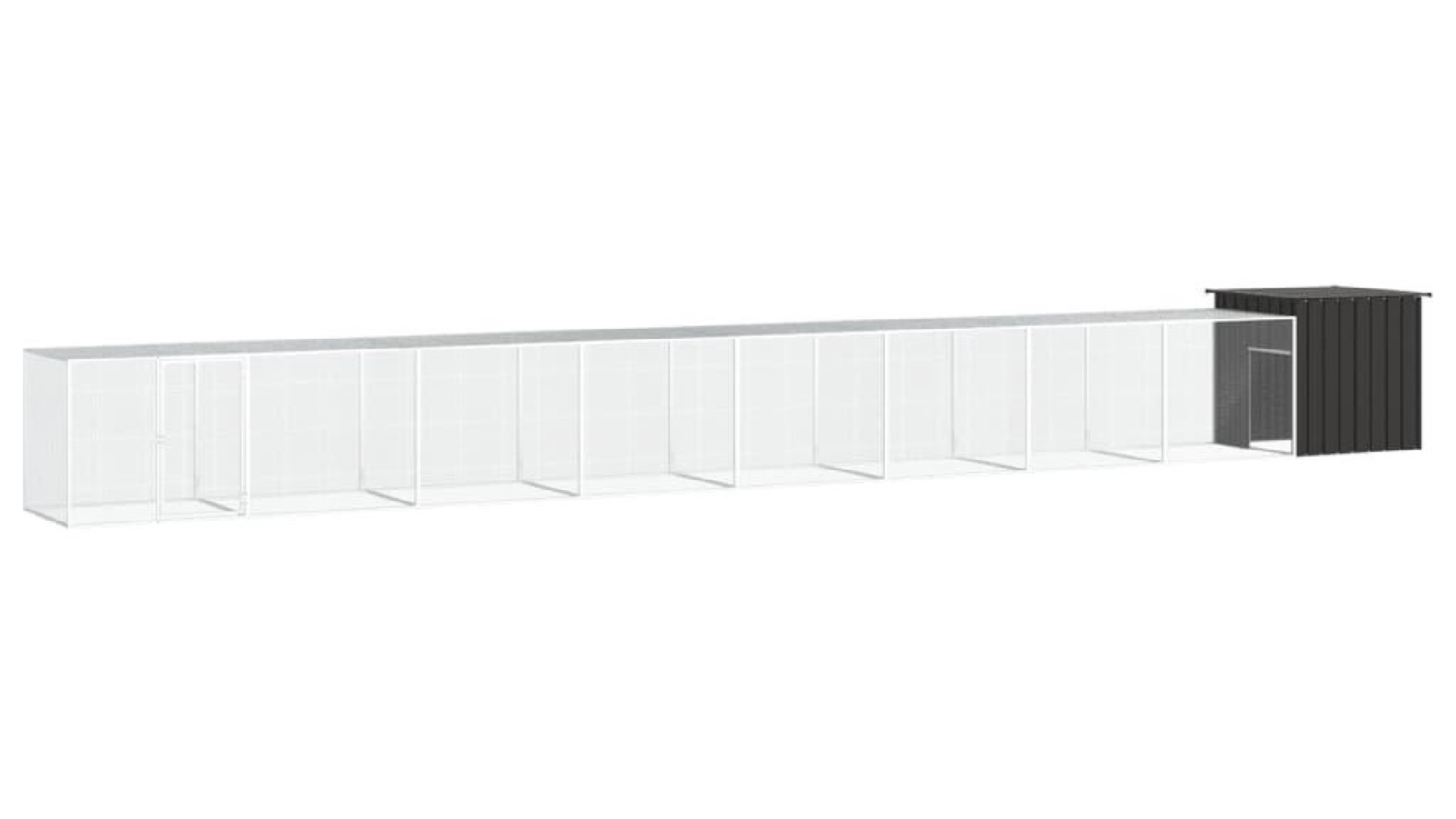 vidaXL Anthracite Chicken Cage - 900 x 91 x 100cm