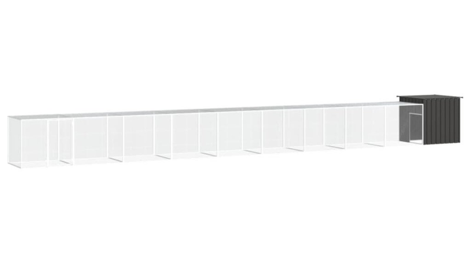 vidaXL Anthracite Chicken Cage - 1000 x 91 x 100cm