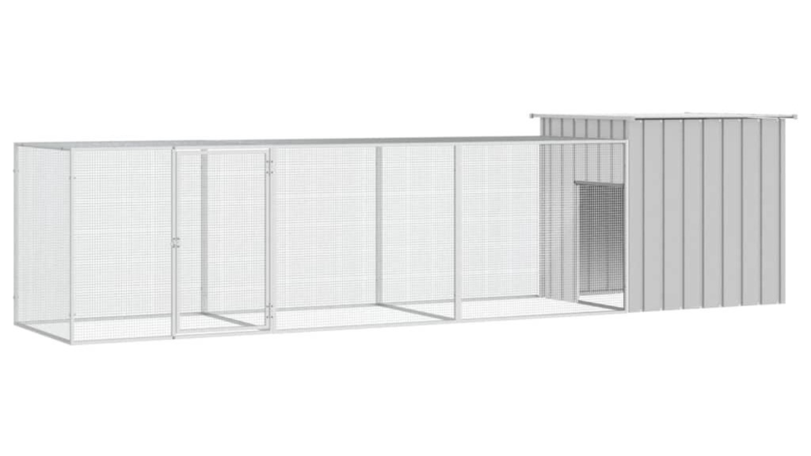 vidaXL Grey Chicken Cage - 400 x 91 x 100cm