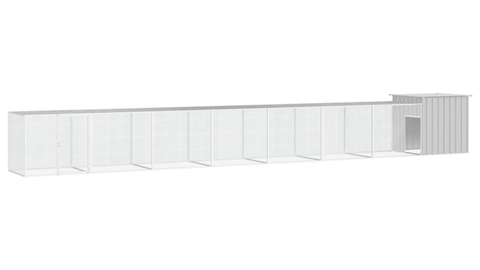 vidaXL Grey Chicken Cage - 700 x 91 x 100cm