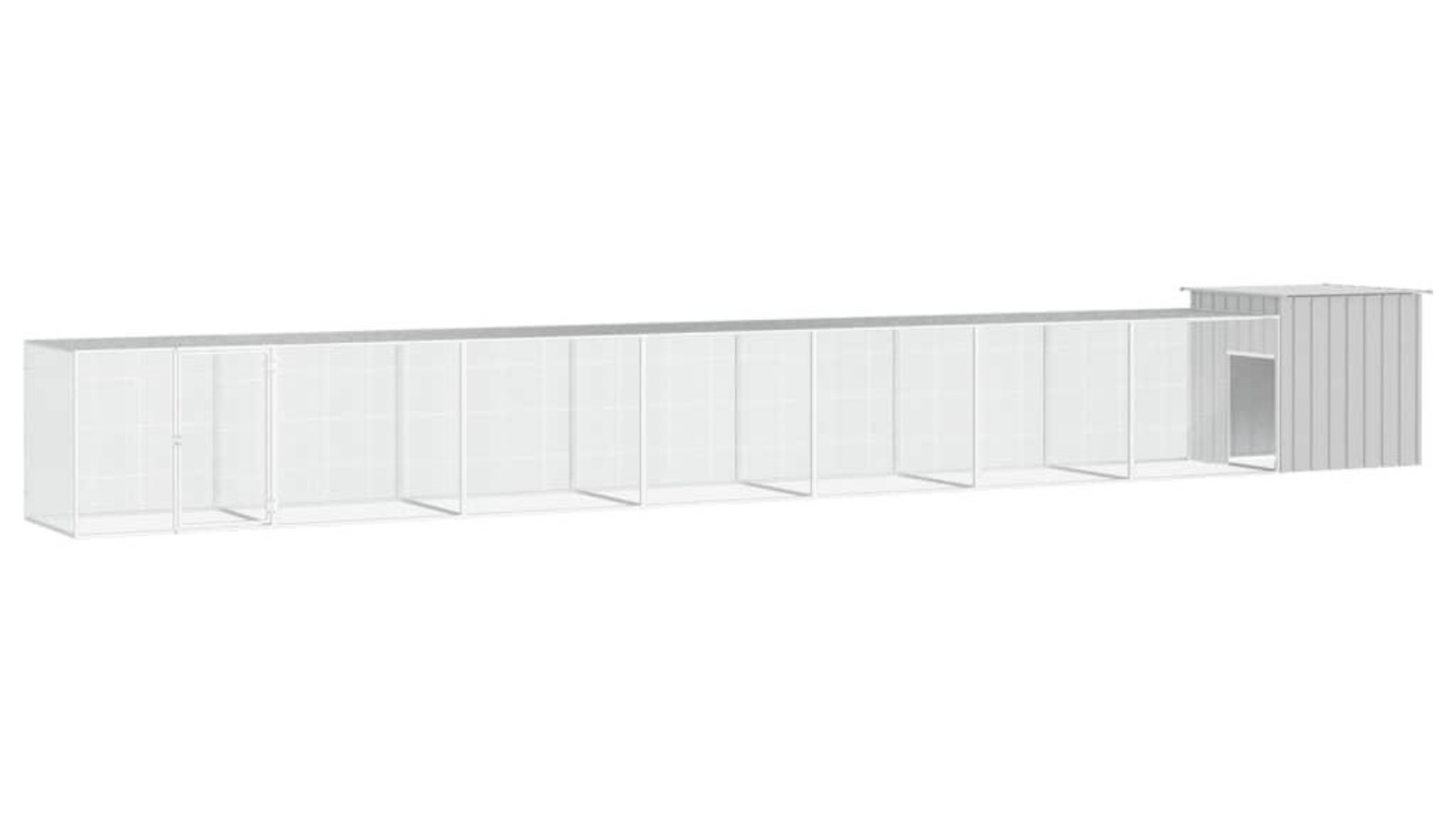 vidaXL Grey Chicken Cage - 800 x 91 x 100cm